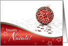 Buon Natale. Italian Christmas Card with Christmas Ornament card