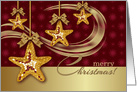 Patriotic Card with Christmas Star Ornaments card