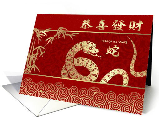 Happy Chinese Year of the Snake in Chinese Traditional... (1002453)