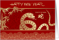 Happy Chinese New Year. Chinese Snake Design card