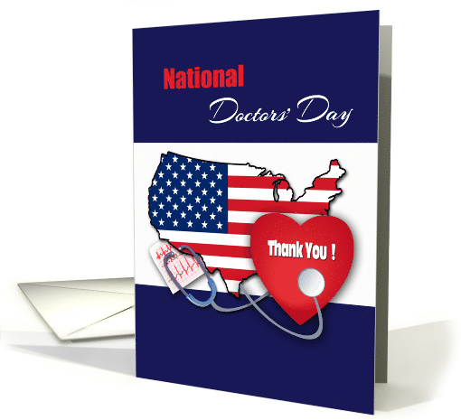 Happy Doctors' Day USA Patriotic Design card (1049661)