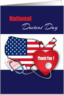 Happy Doctors’ Day USA Patriotic Design card