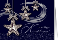 Prettige Kerstdagen. Dutch Christmas Card with Christmas Ornaments card