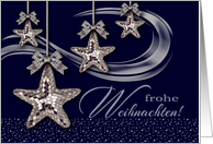 Frohe Weihnachten . German Christmas Card with Christmas Ornaments card