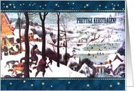 Prettige Kerstdagen. Vintage Design Dutch Christmas Card