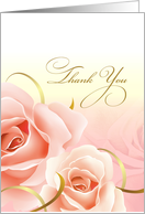 Thank you for being in our Wedding. Romantic Blush Pink Roses card