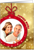 Joyeux Nol Merry Christmas in French Custom Photo card