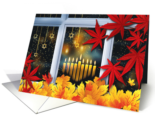Happy Thanksgivukkah. Thanksgiving and Hanukkah Theme card (1173086)