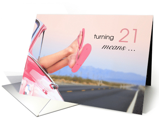 Happy 21st Birthday. Cute Birthday card (1202986)