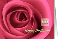 Happy 60th Birthday. Elegant Pink Rose card