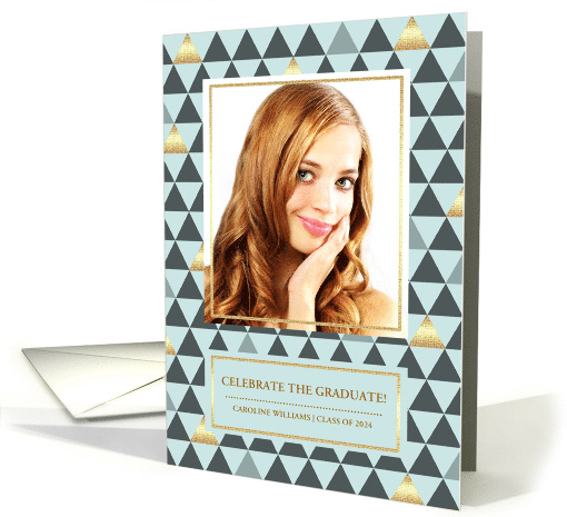 Graduation BBQ Party Invitation. Custom Photo Name and Year card