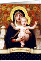 Blogoslawienstwa Bozego. Polish Christmas card. Madonna with Child card