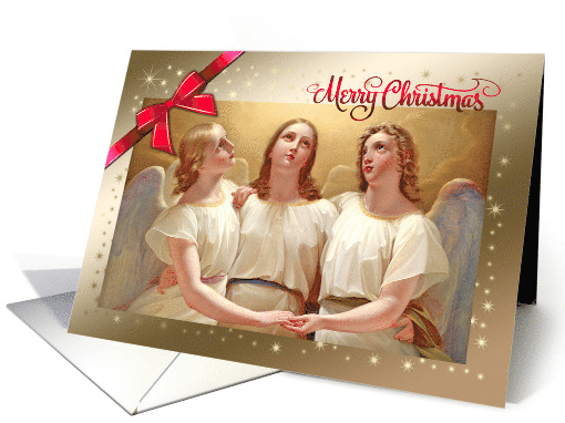 Merry Christmas. Vintage Christmas Angels card (1331382)