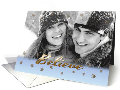 Believe. Christmas Photo Card from Across the Miles card (1333562)