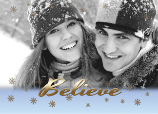 Believe. Christmas Photo Card from Across the Miles