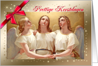 Prettige Kerstdagen. Dutch Christmas Card with Vintage Angels card
