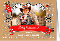 Feliz Navidad. Merry Christmas in Spanish Custom Photo card