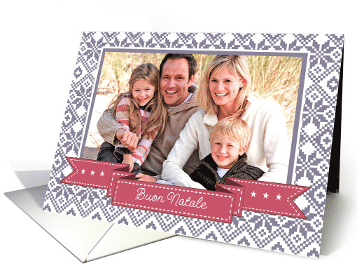 Buon Natale. Custom Photo Christmas Card in Italian card (1335494)