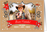 Buon Natale. Custom Christmas Photo Card in Italian card