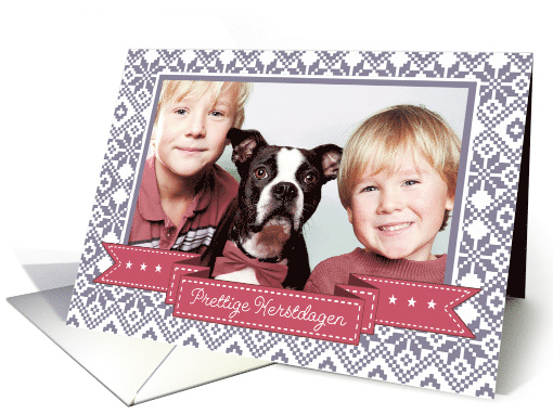 Prettige Kerstdagen. Custom Photo Christmas Card in Dutch card