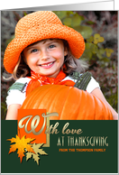 From Our Home To Yours. Thanksgiving Personalized Photo Card