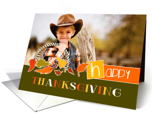 From Our Home To Yours. Thanksgiving Personalized Photo card (1339672)