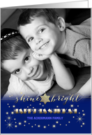 Happy Hanukkah from Our Home to Yours. Personalized Photo Card