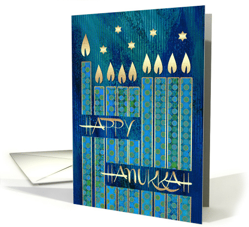 Happy Hanukkah. Menorah Candles card (1342060)