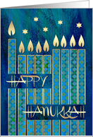 Happy Hanukkah. Menorah Candles card