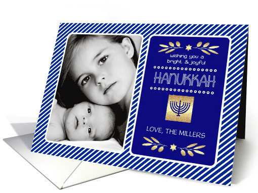 Happy Hanukkah from Across the Miles. Custom Photo card (1343068)