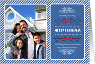 Merry Christmas from Our new Home. Custom Photo & Name card