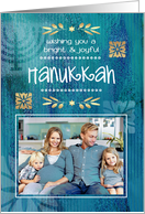 Happy Hanukkah from Our Home to Yours. Custom Photo Card