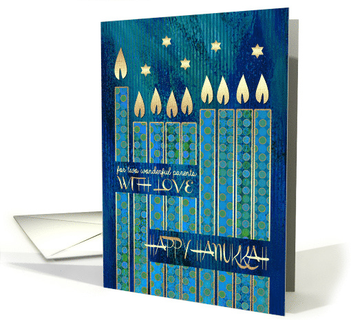 Happy Hanukkah for Parents. Menorah Candles card (1343942)