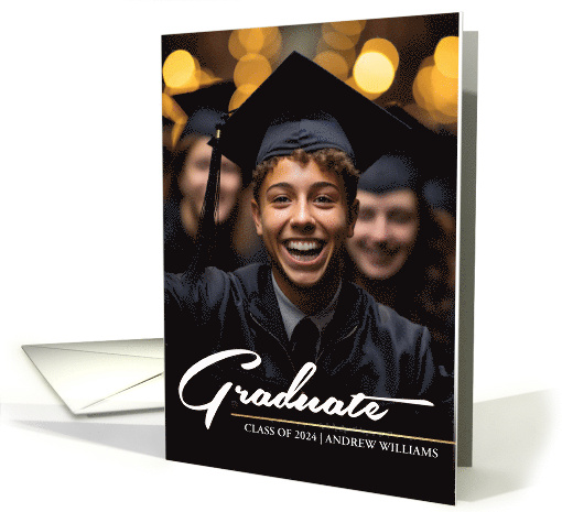 Class of 2024 Graduation Announcement Custom Photo and Year card