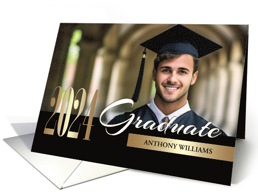Class of 2024 Graduation Announcement Custom Photo card (1357956)