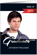 Class of 2024 Graduation Announcement Custom Photo and Year card