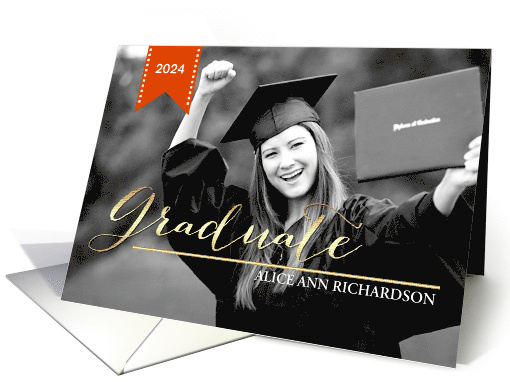 Class of 2023 Graduation Announcement Custom Photo card (1360540)
