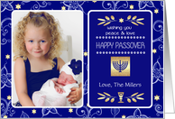 Happy Passover from Our Home to Yours. Custom Photo Card