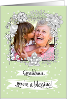 Mother’s Day Custom Photo Card for Grandma from Granddaughter card