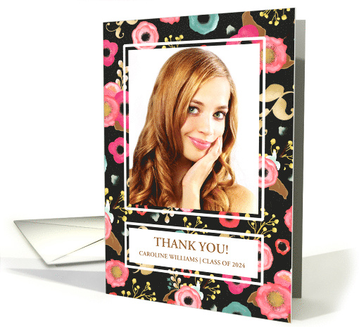 Thank You for the Graduation Gift Custom Photo card (1433018)