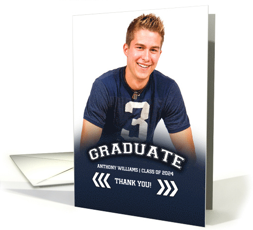 Thank You for the Graduation Gift Custom Photo card (1433220)