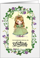 For Somone Special on St. Patrick’s Day Cute Little Irish Princess card