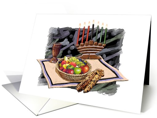 Happy Kwanzaa. Traditional Symbols of Kwanzaa card (532961)