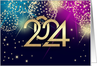 Happy New Year 2023. Fireworks design card
