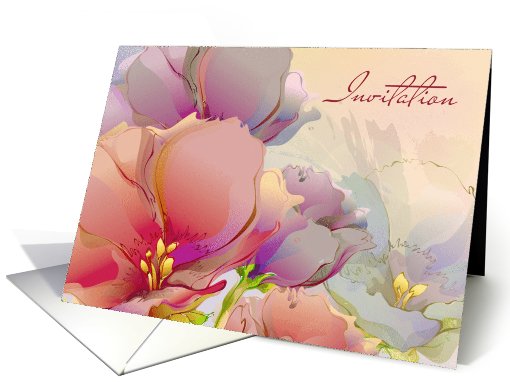 Invitation.Floral Painting. card (557225)