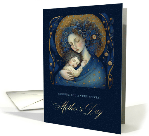 Happy Mother's Day. Mother and Daughter Painting card (557228)