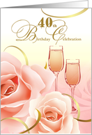 40th Birthday Party Invitation card