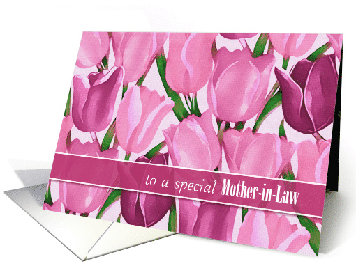 For Mother-in-Law on Mother's Day Watercolor Tulip Painting card
