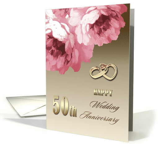 Happy 50th Anniversary. Romantic Roses card (601581)