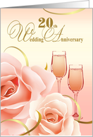 20th Wedding Anniversary Party Invitations card